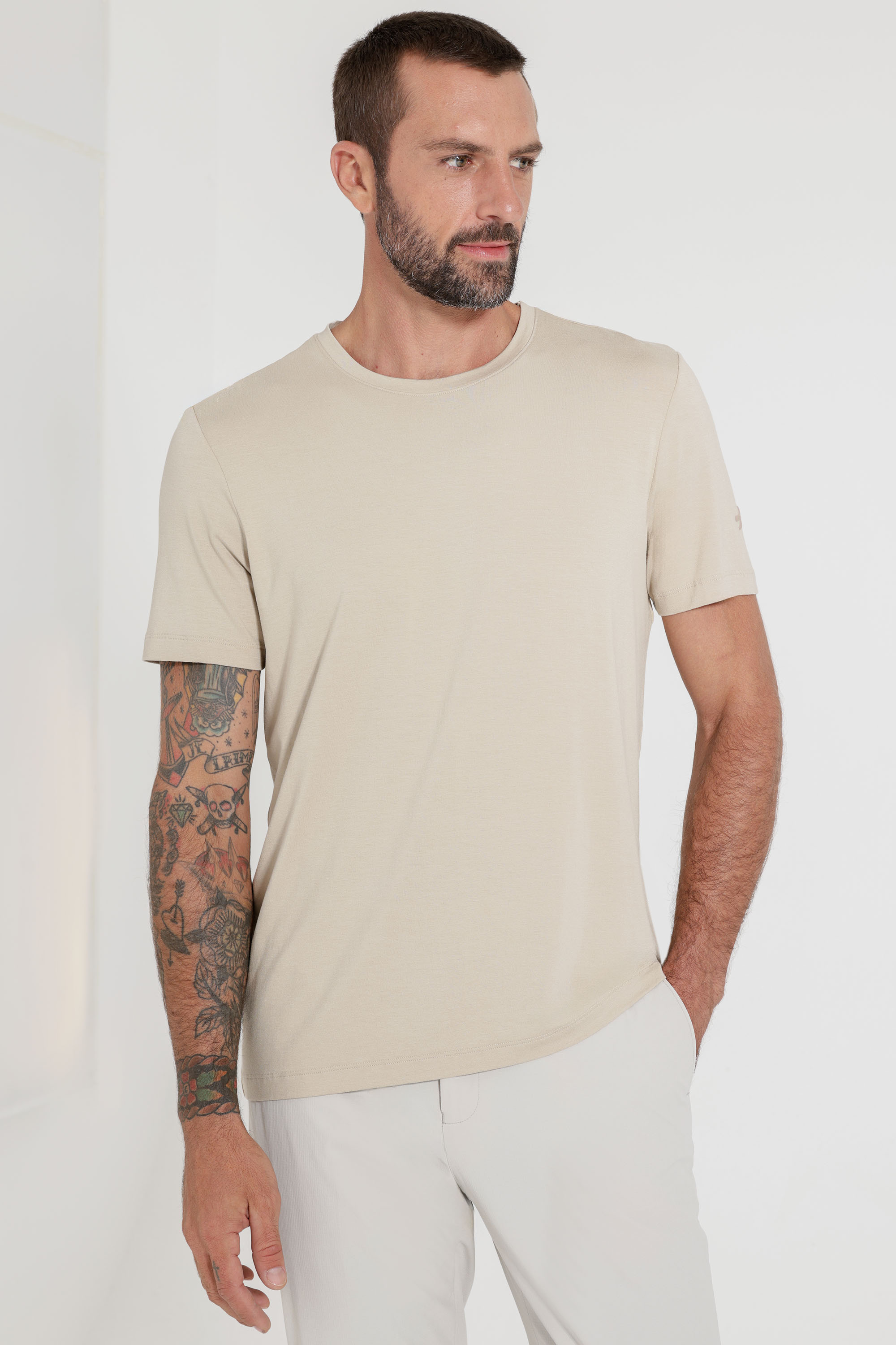Camiseta Modal Everyday Cáqui Safari