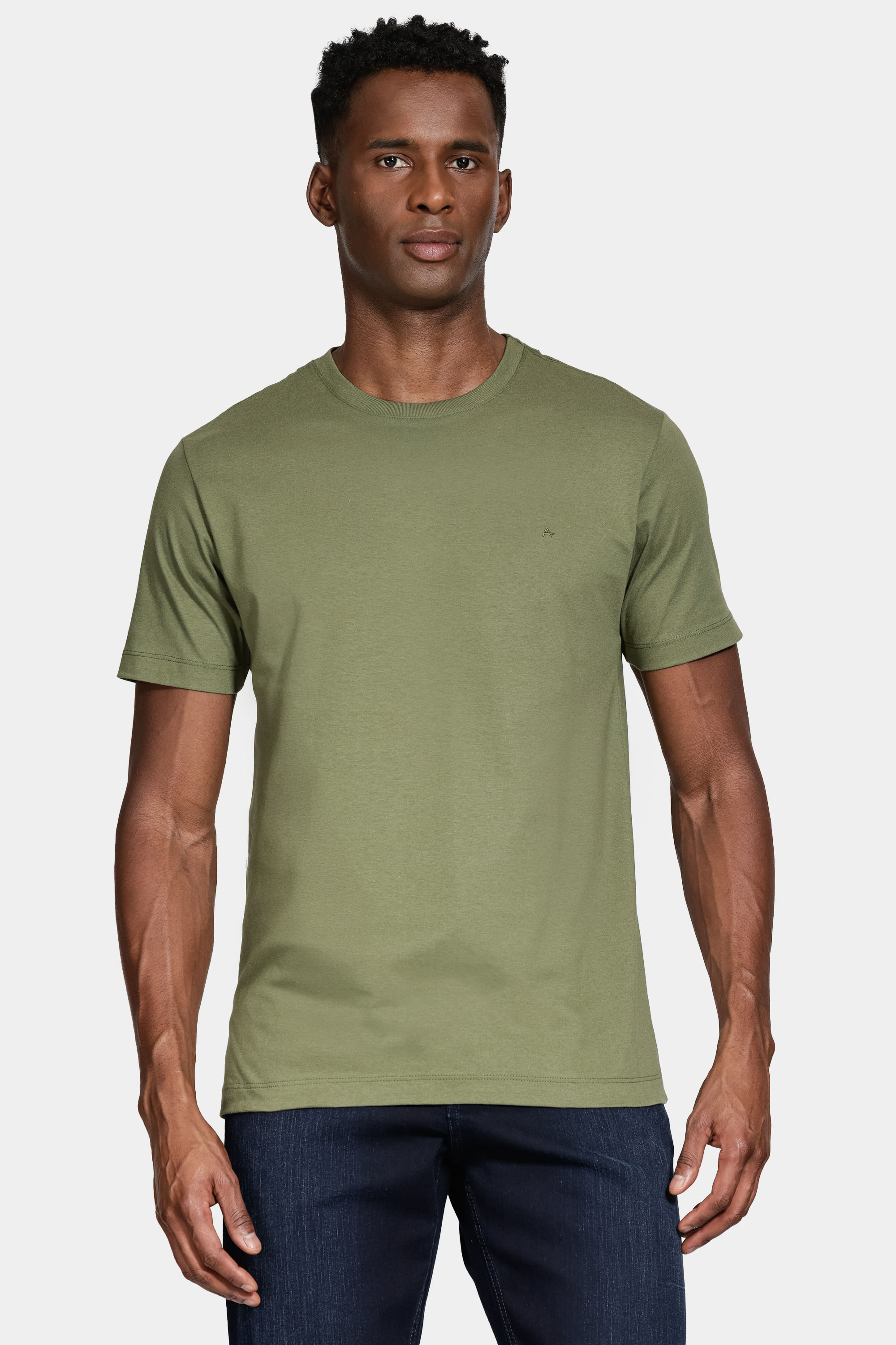 Camiseta Manga Curta Basica Verde Militar