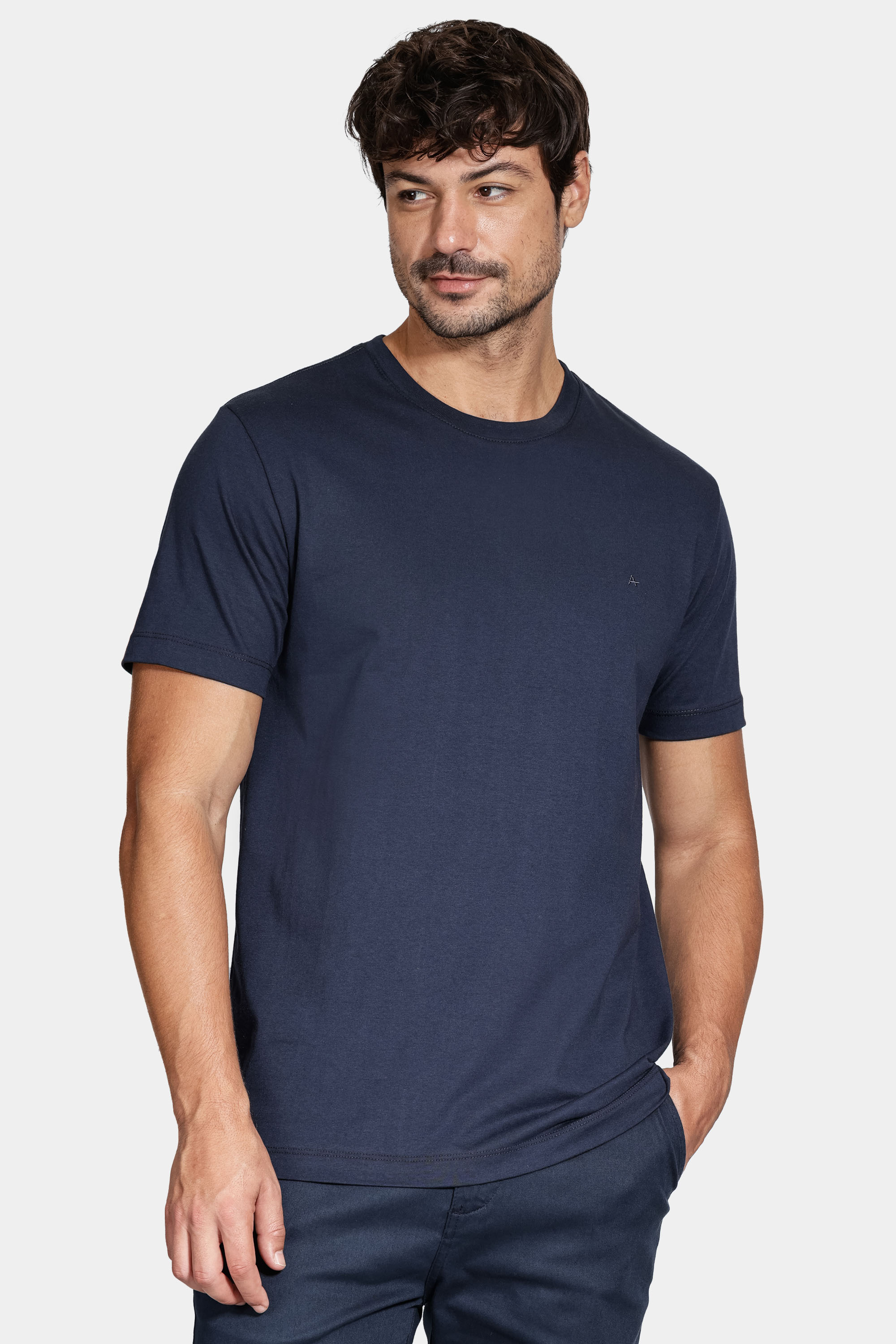 Camiseta Manga Curta Basica Marinho