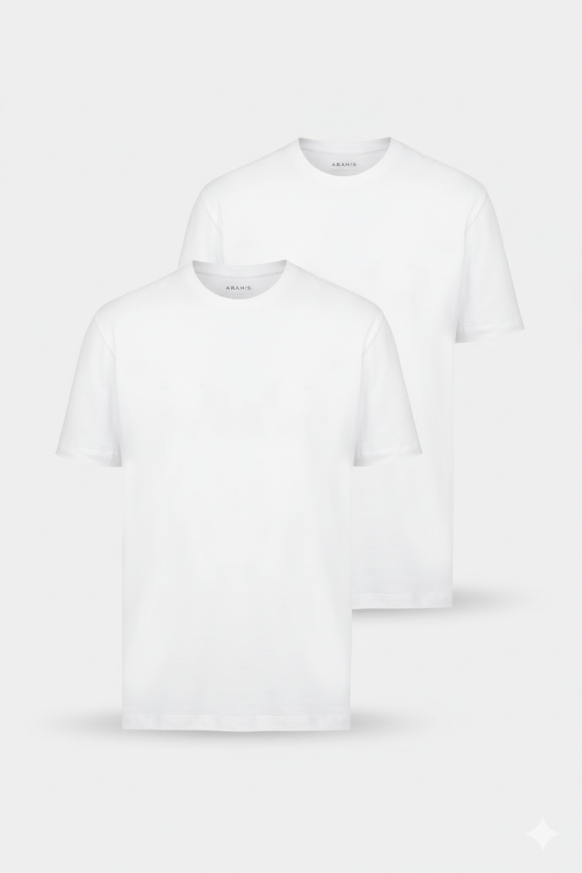 Kit All White 2 Camisetas Maquinetadas