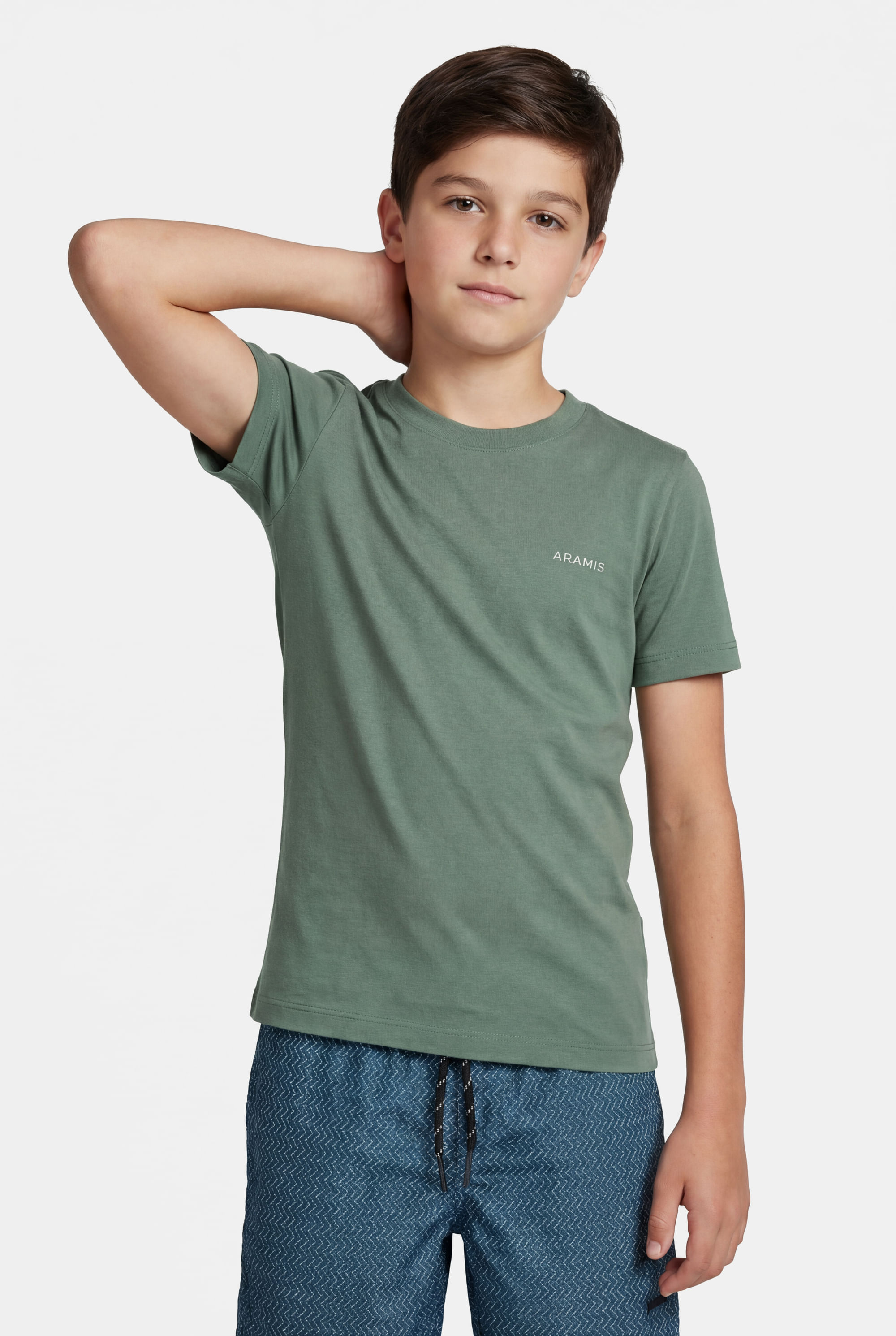 Camiseta Manga Curta Infantil Linhas Selva