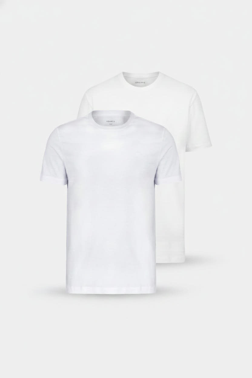 Kit 2 Camisetas Manga Curta New Basic Branco