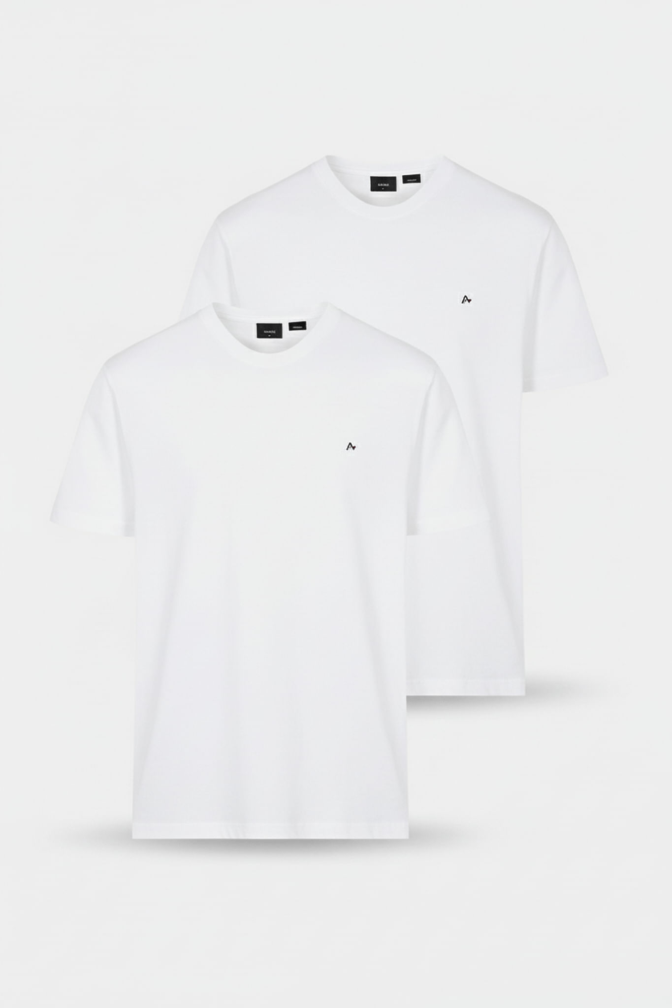 Kit 2 Camisetas Básicas Manga Curta Branca