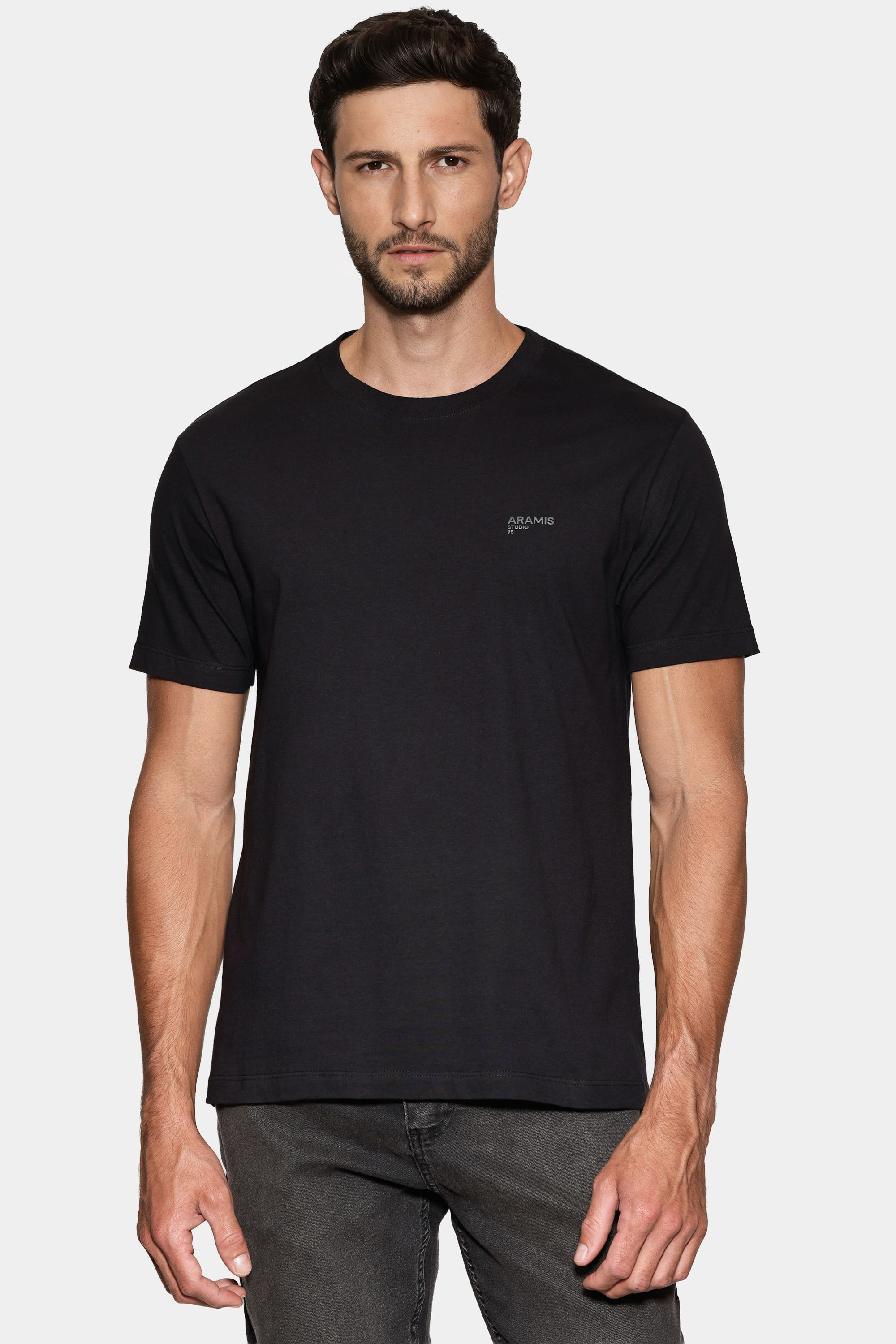Camiseta Manga Curta Estampada Studio Preto