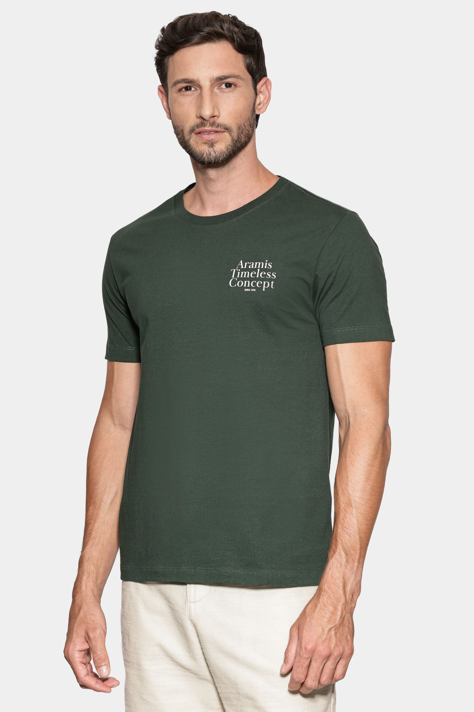 Camiseta Manga Curta Estampada Timeless Concept Verde Intenso 117