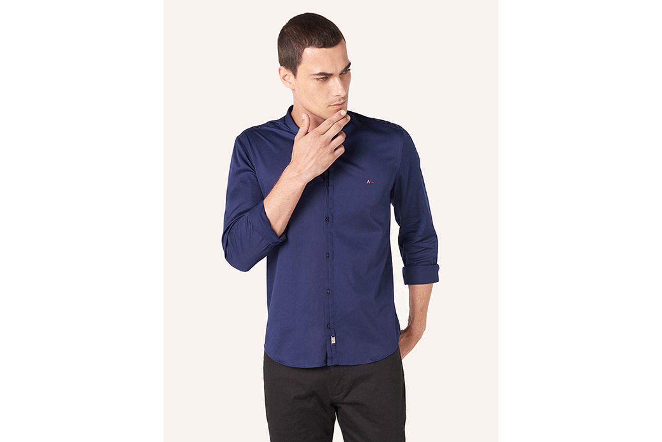 Camisa Super Slim Night Gola Padre Satin Camisa Super Slim Night Gola Padre Satin