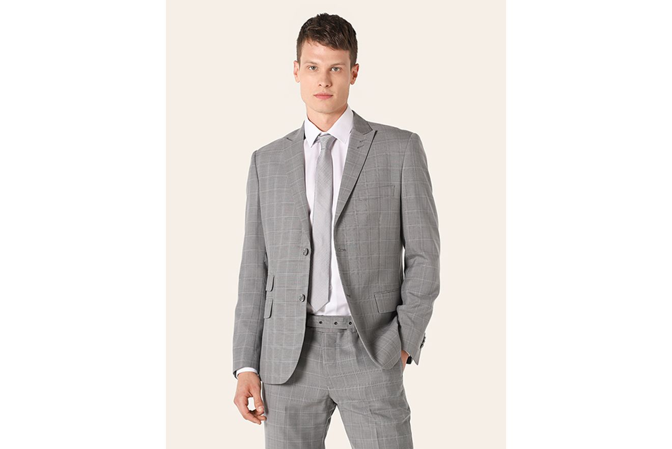 Costume Super Slim Xadrez De Poliviscose Costume Super Slim Xadrez De Poliviscose